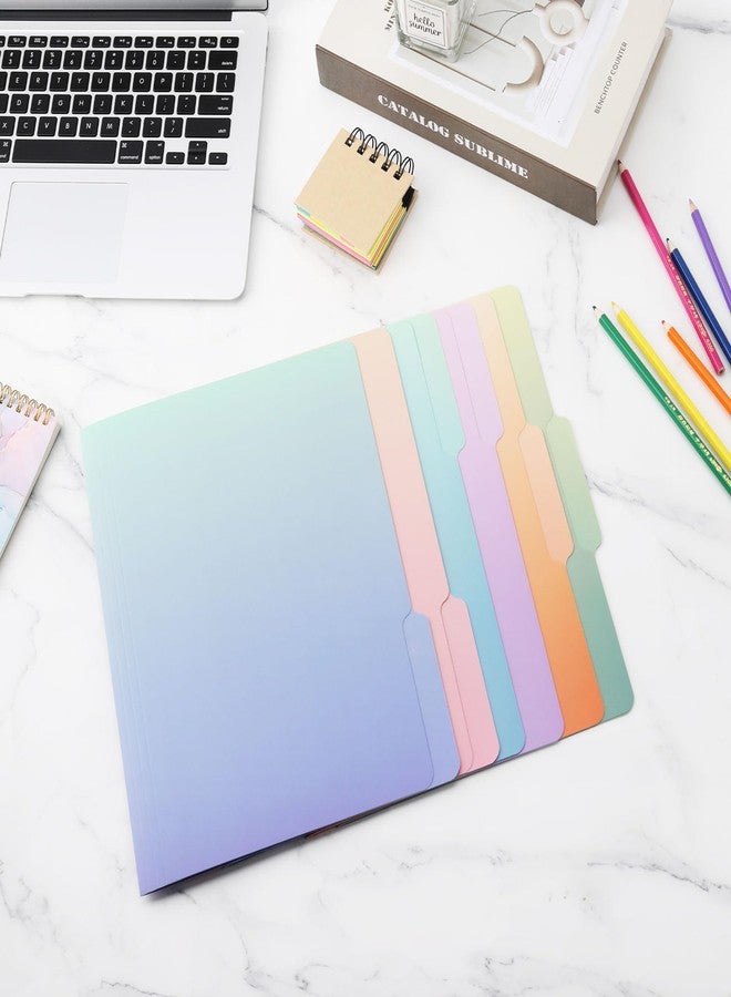 Ddaowanx Decorative File Folders Cute Colored File Folder,Letter Size File Folders for Documents,1/3-Cut Tabs,9 x 11.5 Inches,for Office,School,Home (12, Gradient) - Image 5
